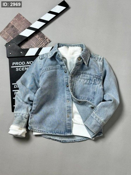 بلوز + جكيت جينز ولادي قطعتين 1-20