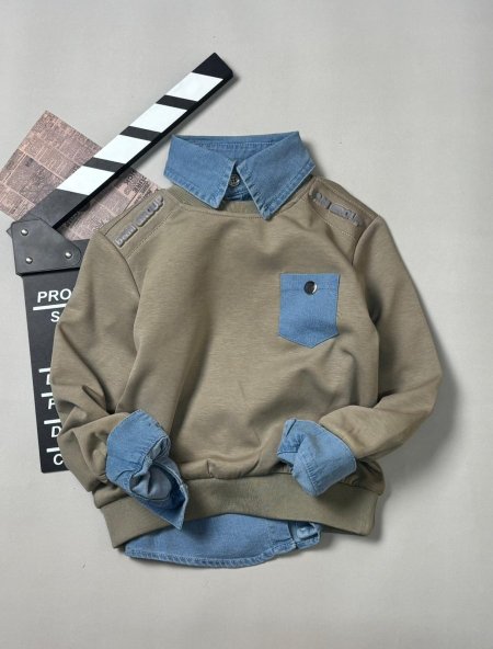 بلوز ولادي قطعتين 2-8