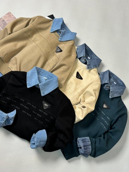 بلوز ولادي قطعتين 2-8