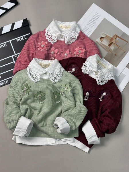 بلوز بناتي قطعتين 1-16