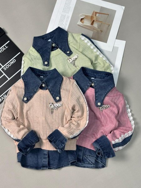 بلوز بناتي قطعتين 1-16