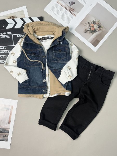 طقم ولادي جينز 3 قطع 1-5