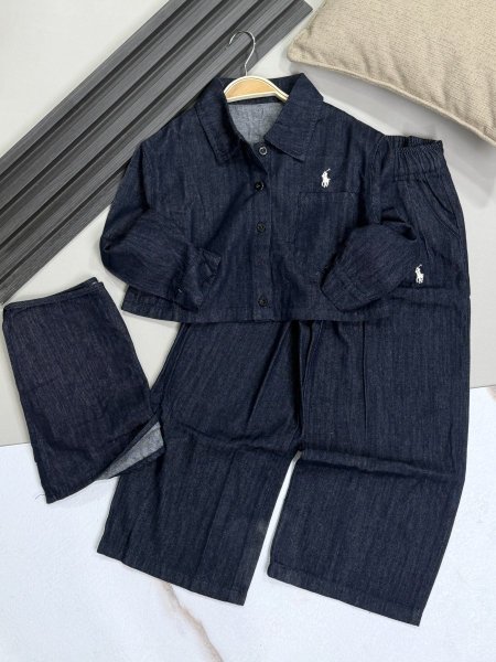طقم بناتي جينز قطعتين POLO 7-14