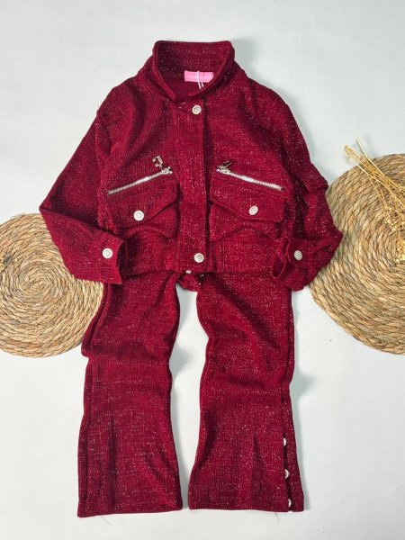 طقم بناتي شتوي سحاب 16-6