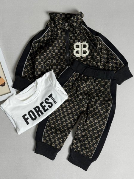 طقم ولادي BALENCIAGA شتوي 3قطع