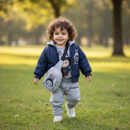 طقم ولادي شتوي LABUBU 6-18M