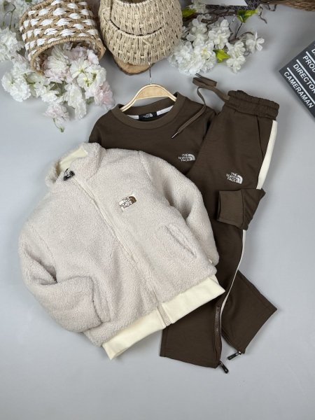 طقم ولادي شتوي 3 قطع THE NORTH FACE 6-16