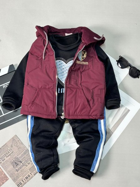 طقم بناتي شتوي 3 قطع 2-6